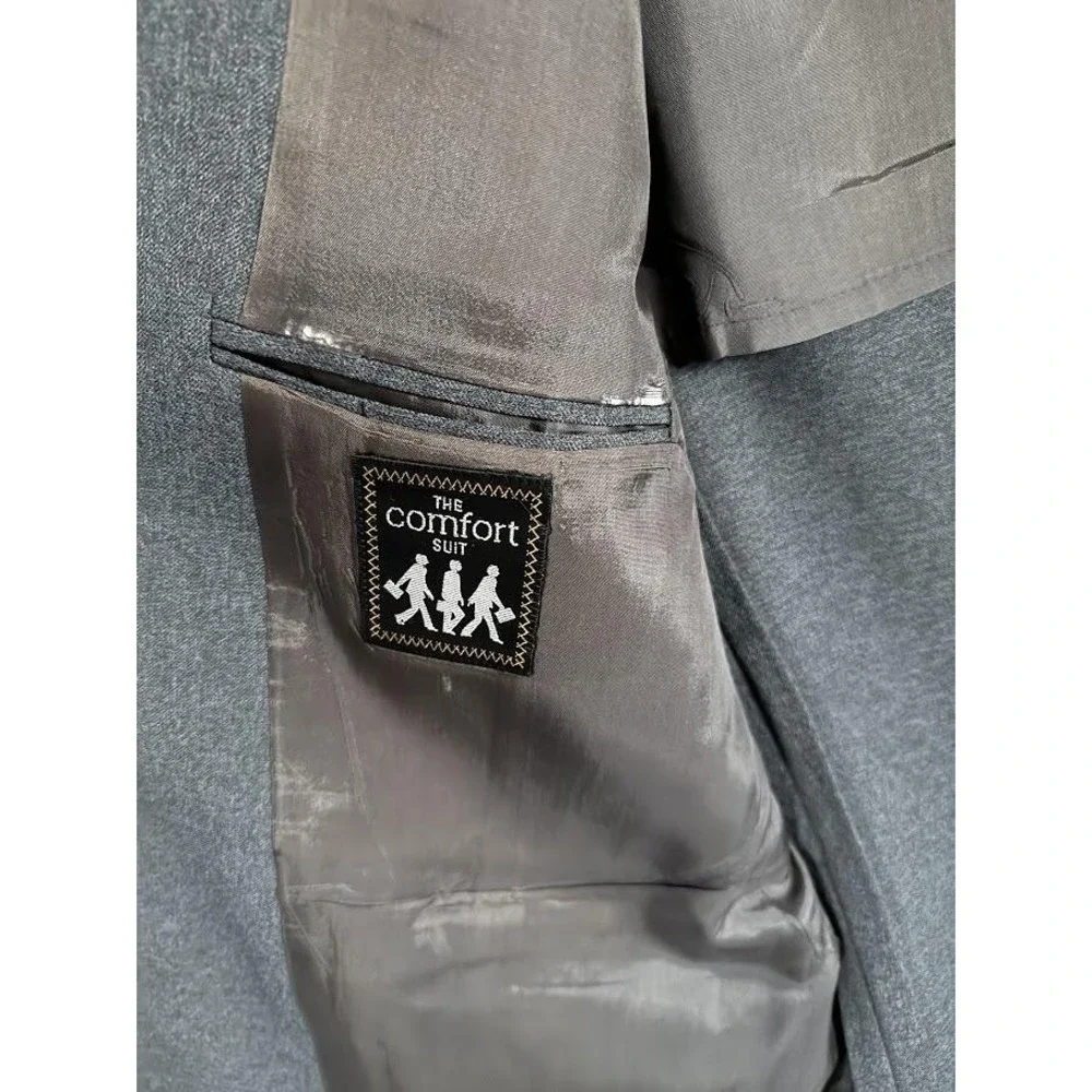 Vintage Sears The‎ Comfort Suit Blazer Mens Extra Large Gray Two Button 90s